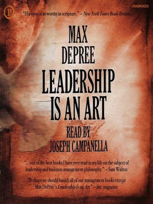 cover image of Leadership Is an Art